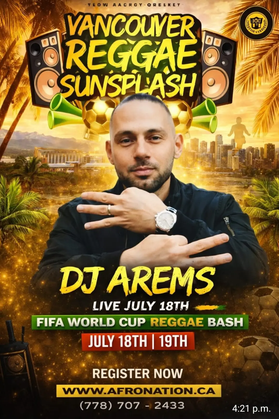 2026 Sunsplash Poster featuring DJ Arems