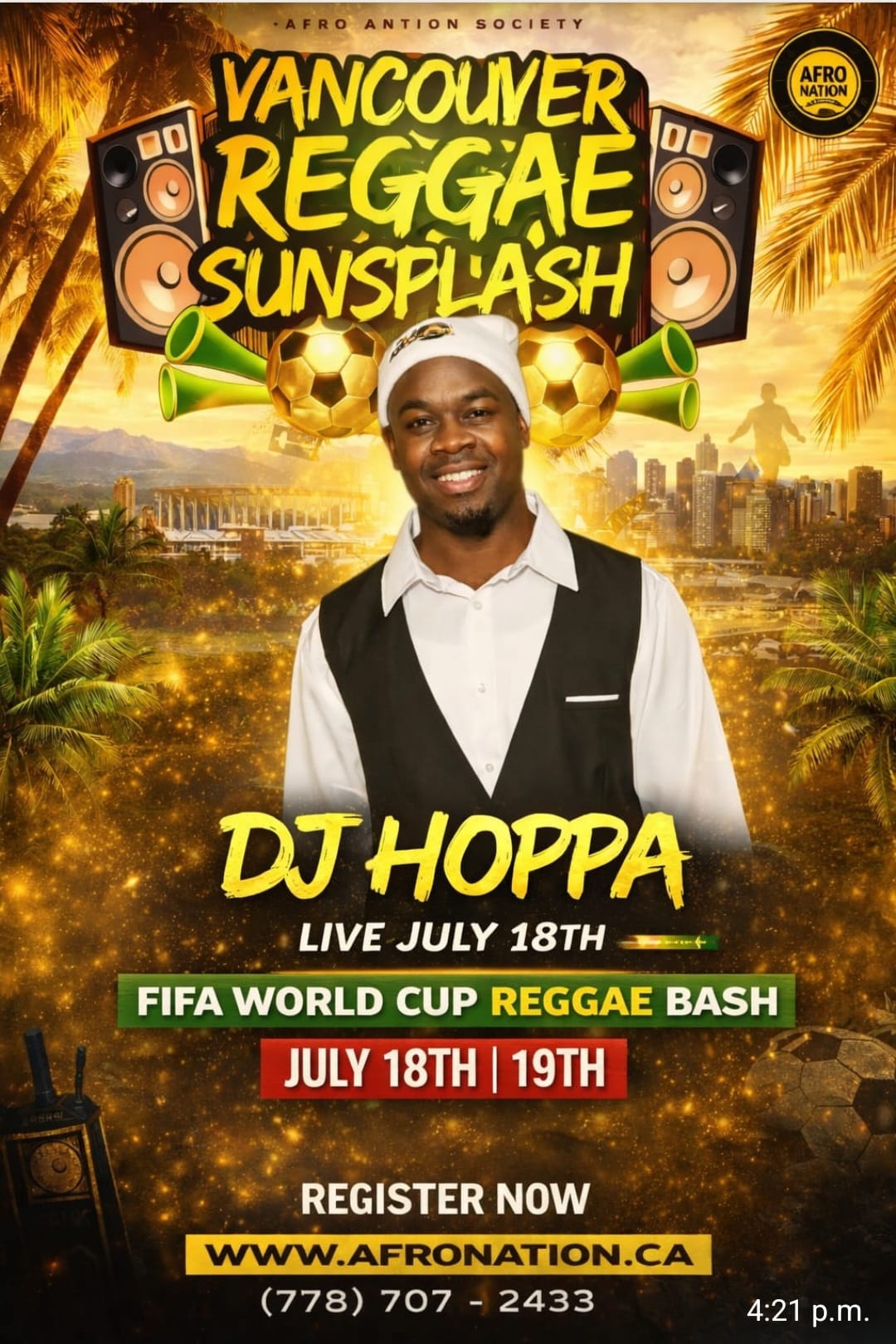 2026 Sunsplash Poster featuring DJ Hoppa